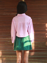 Casual mini skirt with patch pockets