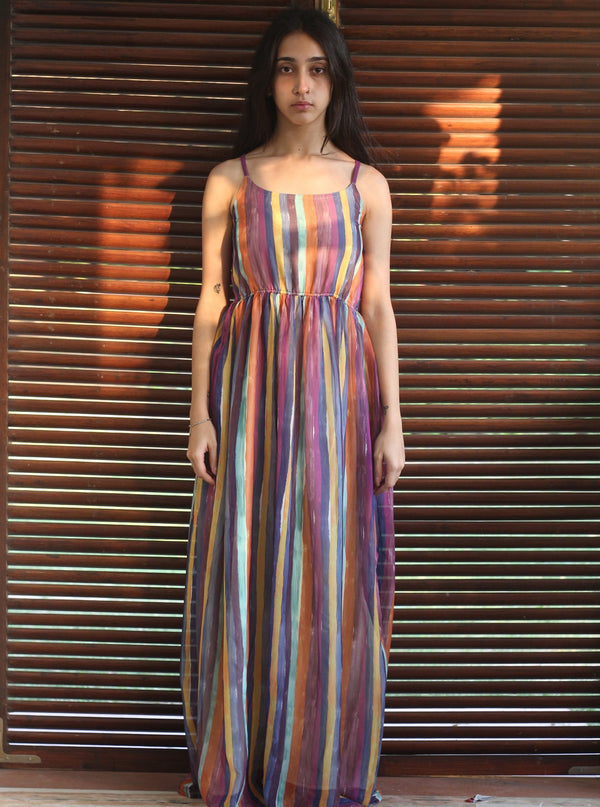 Painterly Stripe vacay Maxi Dress